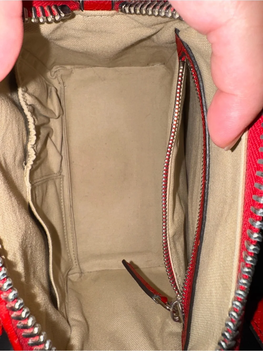 Givenchy Red Leather Antigona-Style Mini Satchel - Picture 9 of 13